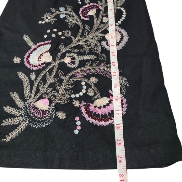 Vintage Richard Malcolm embroidered skirt, sz 8 (223) - Picture 8 of 9